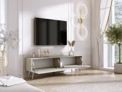 Móvel TV: Caxemira, patas cromadas, 170 x 52 x 32 cm^ Móvel De Tv