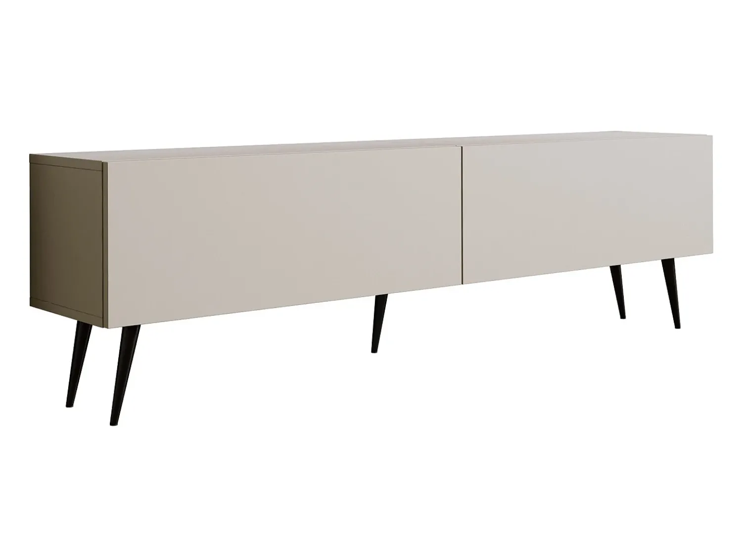 Móvel TV: Caxemira, patas pretas, 170 x 52 x 32 cm Bege
