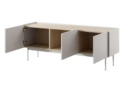 Móvel De Tv| Móvel TV, Caxemira, TOP: Carvalho Linea, 144 x 55 x 37 cm Bege