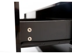 Móvel TV com Divisórias de Vidro e LED Variável, com 2 Gavetas e Prateleira Aberta,^ Móvel De Tv