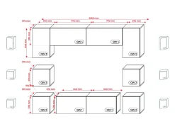 Outlet Móvel TV de parede, Móvel de parede, SONOMA OAK, Móvel LED de parede para sala de estar Castanho