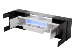 Online ModernLuxe Móvel TV em madeira de 2m com 2 gavetas e 2 prateleiras abertas - e Branco Preto