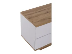 Móvel De Tv|ModernLuxe Móvel TV escandinavo contemporâneo 180 cm em madeira - 5 portas + 8 compartimentos - Natural e Branco Natural claro / Branco