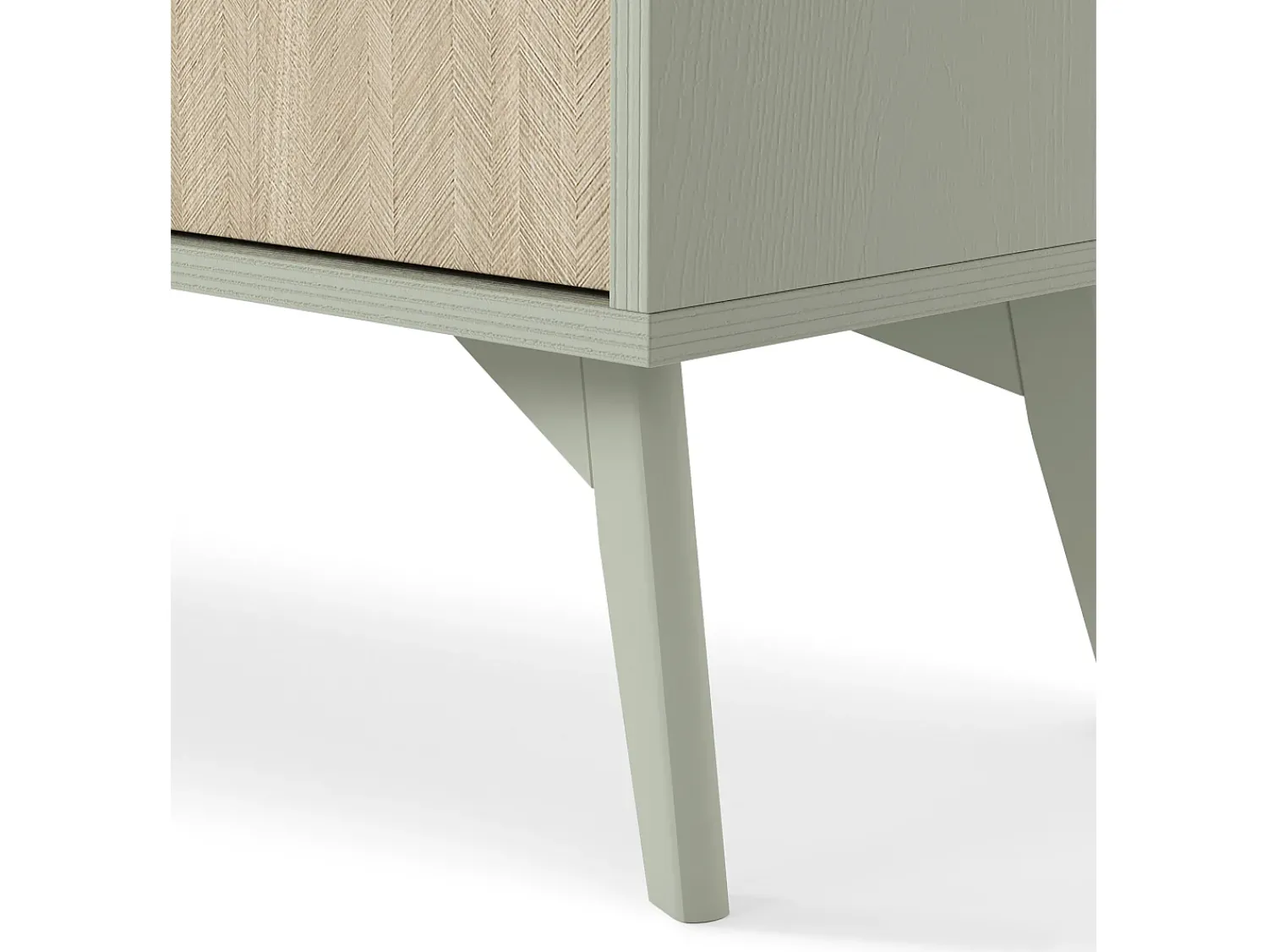Móvel De Tv* Móvel TV: Eucalipto / Espinha de peixe scandi, pés madeira, 158 x 52 x 38cm Verde