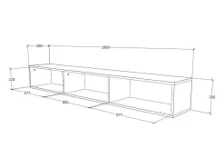 Móvel De Tv| Móvel TV haaus Elba, , 180 x 30 x 25 cm Branco