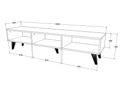 Móvel De Tv| Móvel TV haaus Tirro V2, , 150 x 35 x 35 cm Preto