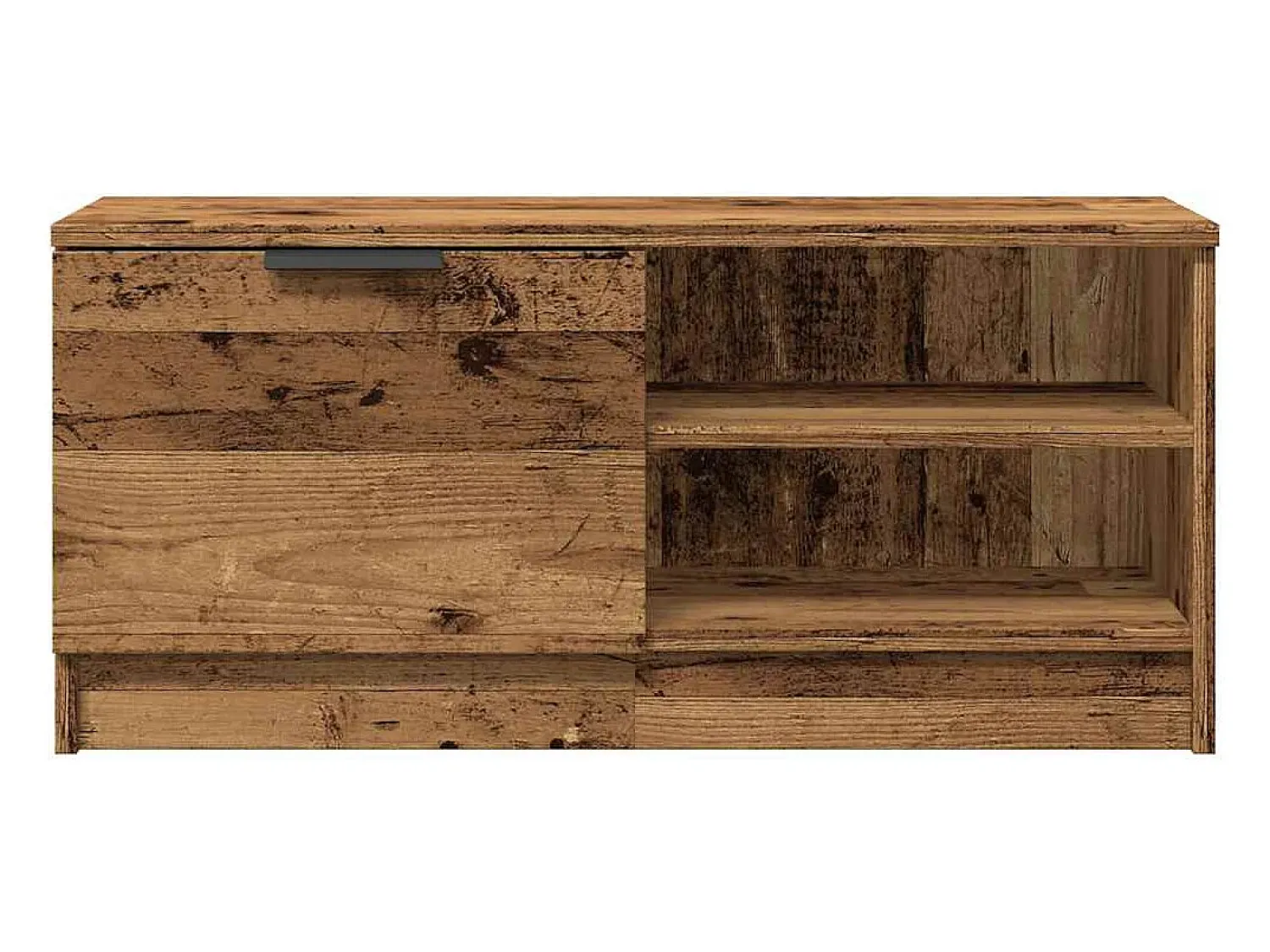 Outlet vidaxl Móvel TV madeira antiga 80x35x36,5 cm madeira trabalhada Castanho