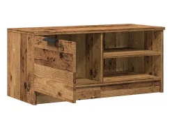 Outlet vidaxl Móvel TV madeira antiga 80x35x36,5 cm madeira trabalhada Castanho