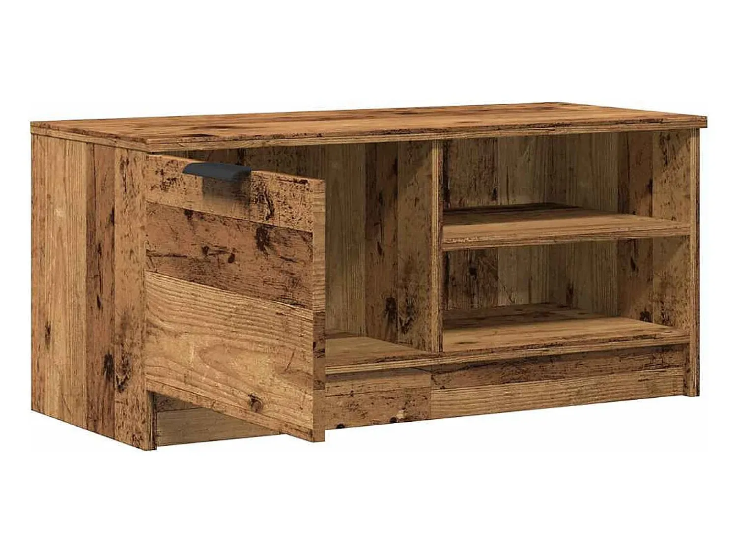 Outlet vidaxl Móvel TV madeira antiga 80x35x36,5 cm madeira trabalhada Castanho