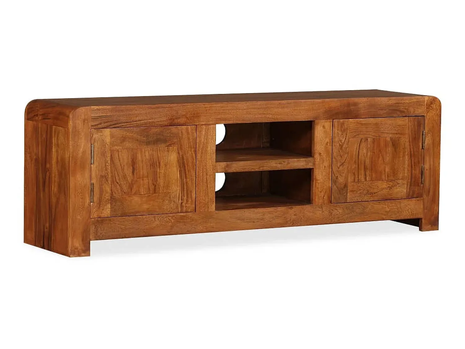 Móvel TV madeira maciça c/ acabamento a mel 120x30x40 cm PT680291^ Móvel De Tv