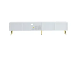 Hot ModernLuxe Móvel TV moderno 180 cm - 1 gaveta + 2 portas + 3 compartimentos - Branco
