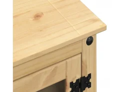 Móvel De Tv|Helloshop26 Móvel TV multimídia Estante TV Aparador TV Sala de jantar Sala de estar Quarto HiFi Corona 60 x 50 x 82 cm Madeira maciça de pinho marrom 02_0025428 Castanho