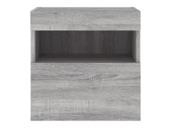 Móvel De Tv*Helloshop26 Móvel TV multimídia Estante TV aparador TV sala de jantar sala de estar quarto parede com luzes LED sonoma 40 x 30 x 40 cm cinza 02_0028046 Cinzento