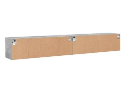 Helloshop26 Móvel TV multimídia prateleira TV aparador sala de jantar sala de estar quarto com luzes LED 2 peças 100 x 30 x 30 cm cinza 02_0028829^ Móvel De Tv