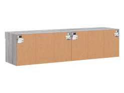 Outlet Helloshop26 Móvel TV multimídia prateleira TV aparador sala de jantar sala de estar quarto com luzes LED 2 peças sonoma 60 x 30 x 30 cm cinza 02_0028884 Cinzento
