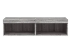 Outlet Helloshop26 Móvel TV multimídia prateleira TV aparador sala de jantar sala de estar quarto com luzes LED 2 peças sonoma 60 x 30 x 30 cm cinza 02_0028884 Cinzento
