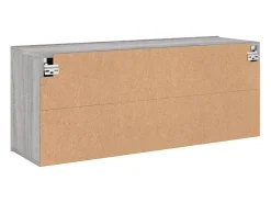 Móvel De Tv|Helloshop26 Móvel TV multimídia prateleira TV aparador sala de jantar sala de estar quarto parede sonoma 100 x 30 x 41 cm cinza 02_0028173 Cinzento