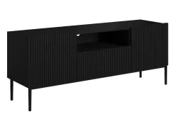 Best Móvel TV com 2 portas e 1 gaveta com pé de metal 150x45 cm Preto