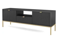 Móvel TV: , dourado, 154 x 56 x 39 cm, puxadores dourados^ Móvel De Tv