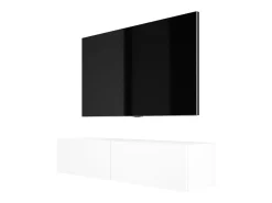 Móvel De Tv| Móvel TV suspenso, 140 x 34 x 32 cm, Fosco Branco