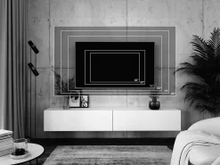 Móvel TV suspenso, (2 x 100) x 34 x 32 cm, Caxemira^ Móvel De Tv