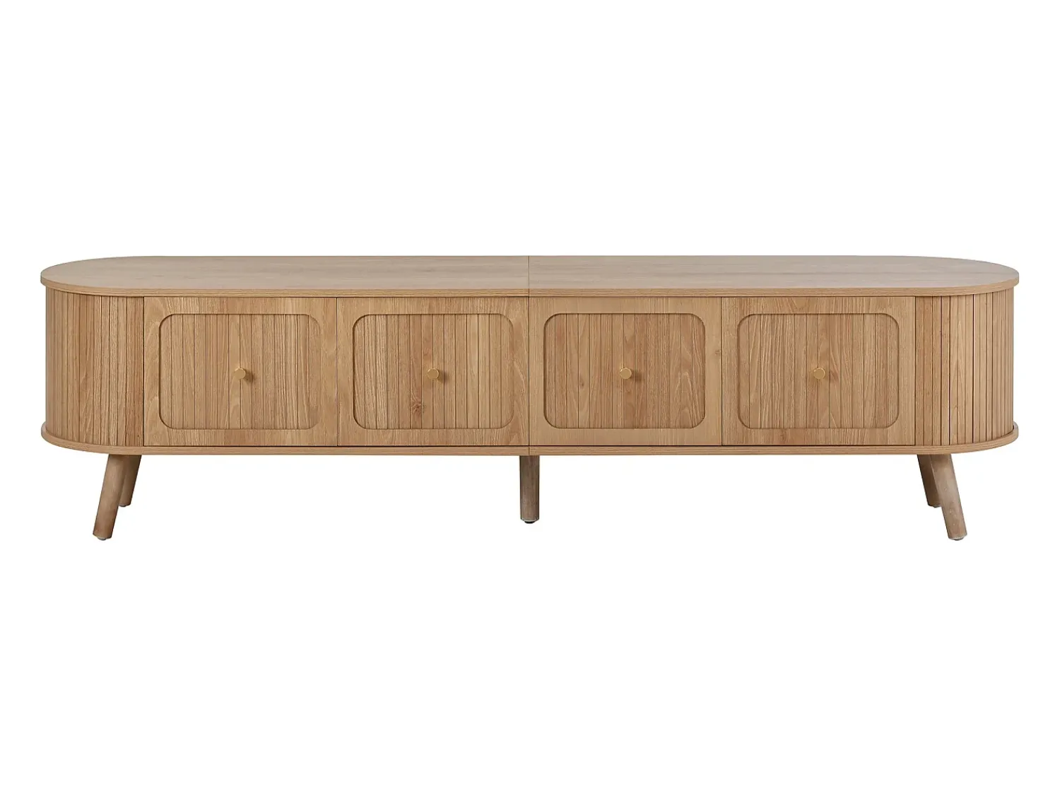 Online Hauss Spole Móvel TV vintage 180x38x47 cm em madeira clara com 4 portas Natural claro