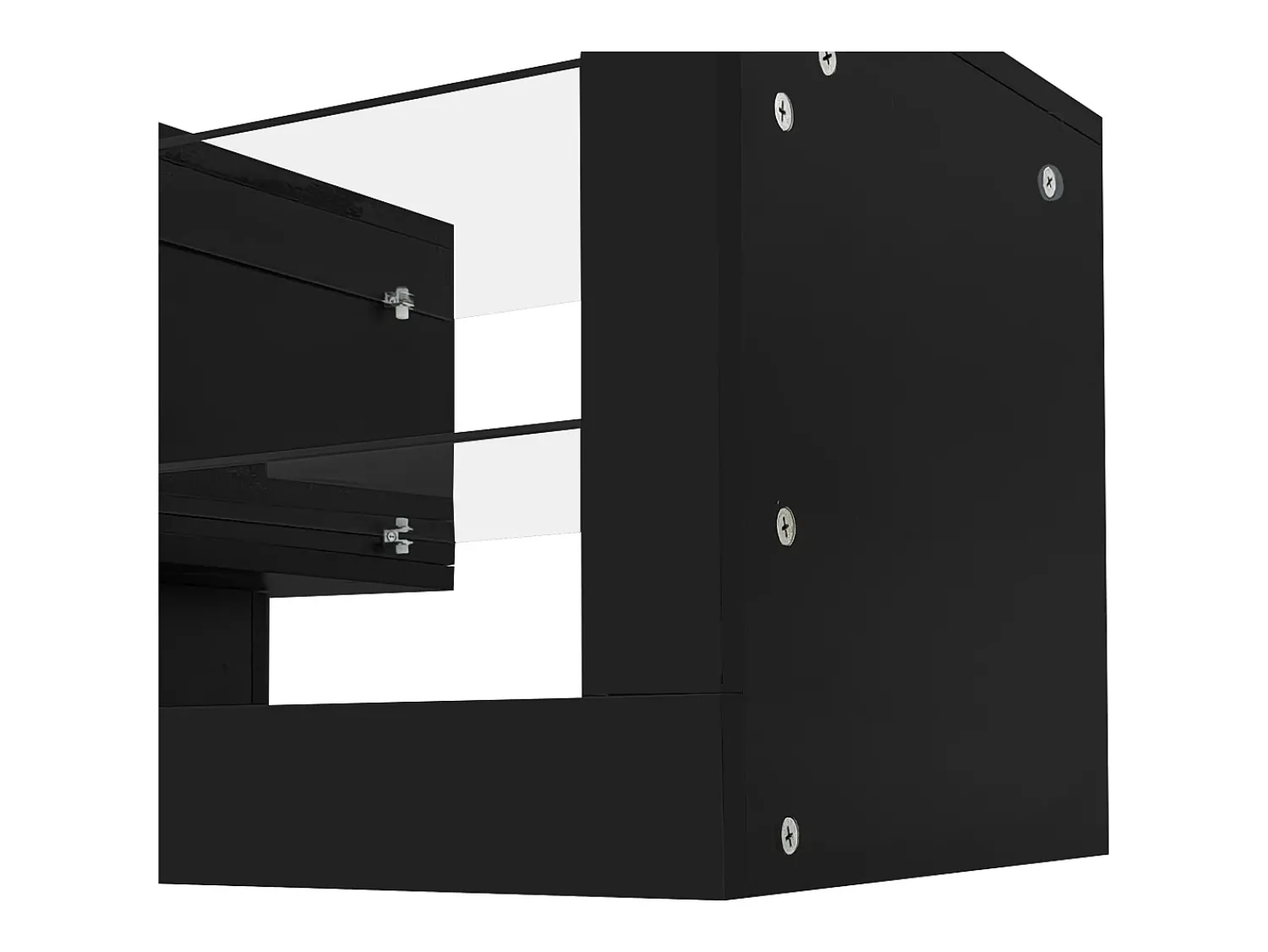 Hauss Spole Móvel TV 181x38x38cm com 2 portas e 4 prateleiras de vidro, LED incluído,^ Móvel De Tv