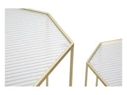 Discount NOVO PAR DE PORTA-TELEFONE EM VIDRO CM 50X46X100-40X37X80 Dourado