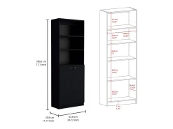 Biblioteca*TuHome Oracle - Conjunto de sala de estar de 3 peças com 3 estantes, Wengué Castanho chocolate