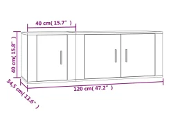 Móvel De Tv|vidaxl 2pcs conjunto móveis de TV derivados de madeira carvalho sonoma Castanho chocolate