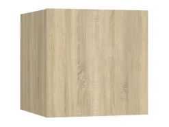 Móvel De Tv| 7pcs conjunto móveis de TV derivados de madeira carvalho sonoma PT343330 Castanho