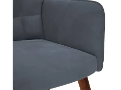 Poltrona| Poltrona | Cadeira de Sala | Cadeira Relaxante com Banco em Veludo Cinza Escuro SHL154971 Cinza antracite