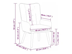 Poltrona| Poltrona | Cadeira de Sala | Cadeira Relaxante Cinzento-claro 63x67x94 cm tecido SHL56460 Cinzento claro