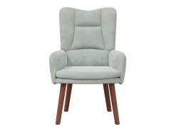 Poltrona* Poltrona | Cadeira de Sala | Cadeira Relaxante Cinzento-claro 63x67x94 cm Veludo SHL890750 Cinzento claro