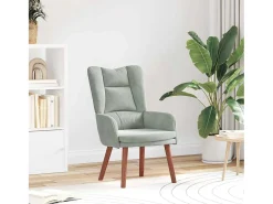 Poltrona* Poltrona | Cadeira de Sala | Cadeira Relaxante Cinzento-claro 63x67x94 cm Veludo SHL890750 Cinzento claro