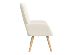 Poltrona| Poltrona | Cadeira de Sala | Cadeira Relaxante 62x67x95.5 cm tecido SHL970215 Creme