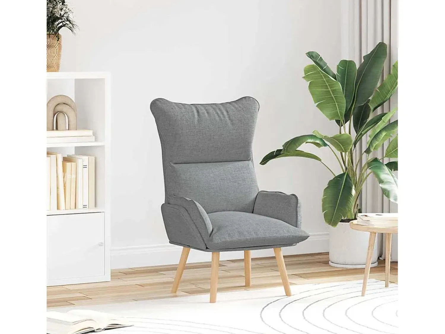 Clearance Poltrona | Cadeira de Sala | Cadeira Relaxante Cinzento-claro 69x74x93 cm tecido SHL540806 Cinzento claro