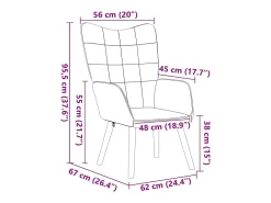 Poltrona* Poltrona | Cadeira de Sala | Cadeira Relaxante Cinzento escuro 62x67x95.5 cm tecido SHL16521 Cinza antracite