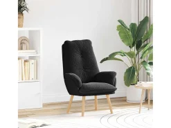Poltrona| Poltrona | Cadeira de Sala | Cadeira Relaxante 69x74x93 cm tecido SHL635625 Preto