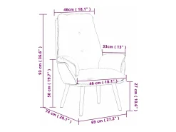 Poltrona | Cadeira de Sala | Cadeira Relaxante Cinzento escuro 69x74x93 cm tecido SHL615206^ Poltrona