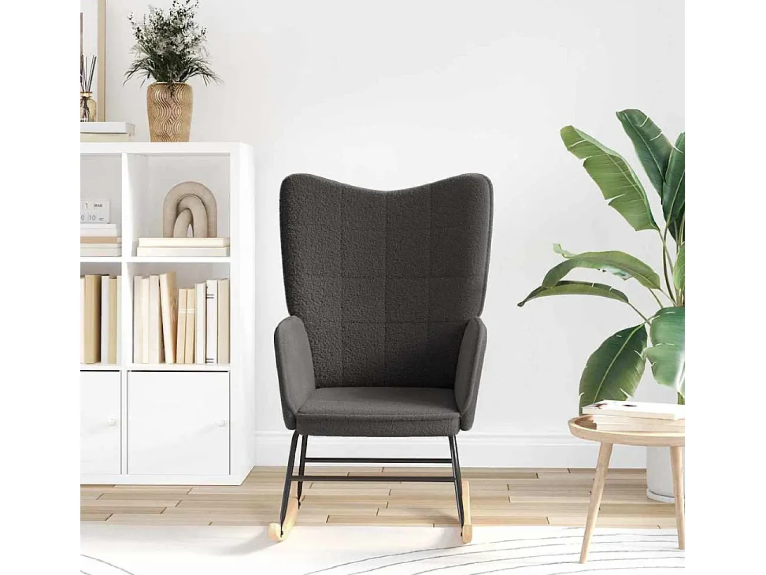 Poltrona| Poltrona | Cadeira de Sala | Cadeira Relaxante Cinzento escuro 61x78x98 cm tecido SHL34748 Cinza antracite