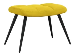 Poltrona| Poltrona | Cadeira de Sala | Cadeira Relaxante com Banco Veludo Mostarda SHL340065 Amarelo