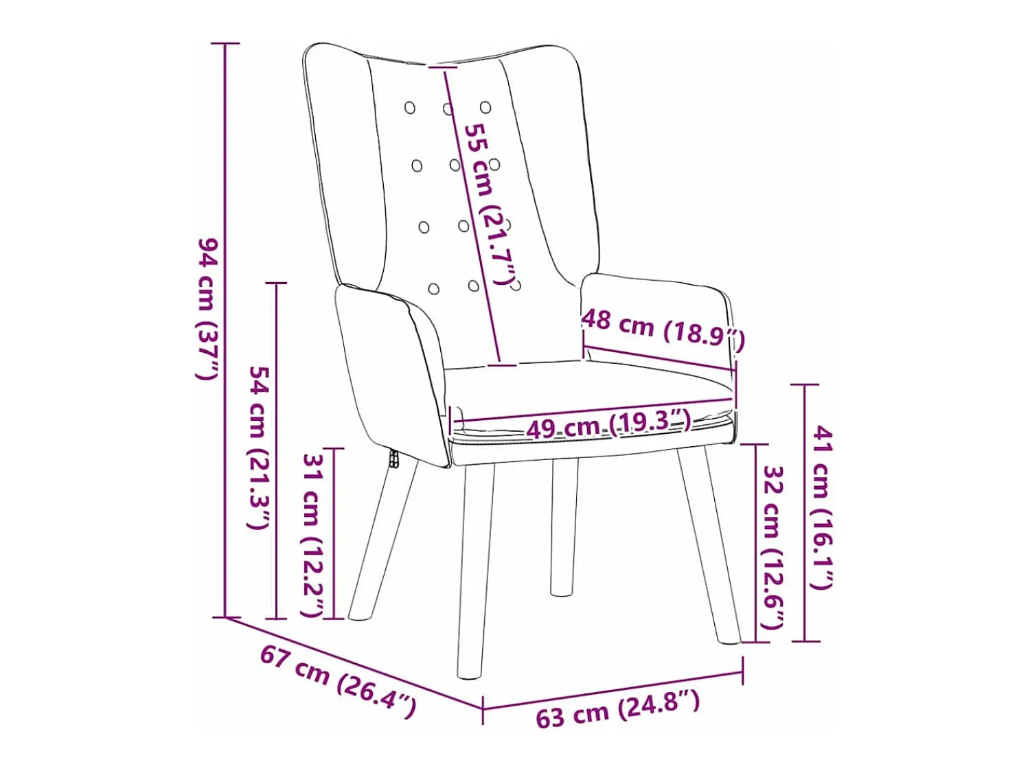 Poltrona | Cadeira de Sala | Cadeira Relaxante 63x67x94 cm Veludo SHL257365^ Poltrona