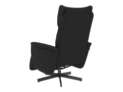 Poltrona* Poltrona | Cadeira Relax | Cadeira reclinável com apoio de pés couro artificial SHL267521 Preto