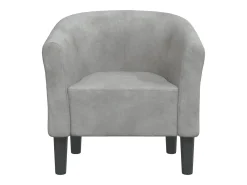 Sale Poltrona | Cadeira Relax | Poltrona Confortável para Sala veludo -claro SHL970857 Cinzento