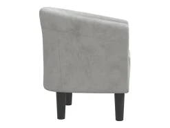 Sale Poltrona | Cadeira Relax | Poltrona Confortável para Sala veludo -claro SHL970857 Cinzento