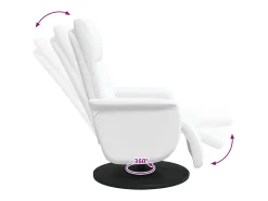 Poltrona* Poltrona | Cadeira Relax | Cadeira reclinável com apoio de pés couro artificial SHL718634 Branco