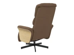 Poltrona* Poltrona | Cadeira Relax | Cadeira reclinável com apoio de pés tecido SHL518118 Castanho