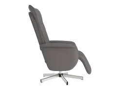 Poltrona* Poltrona | Cadeira Relax | Cadeira reclinável com apoio de pés couro artificial SHL659089 Cinzento