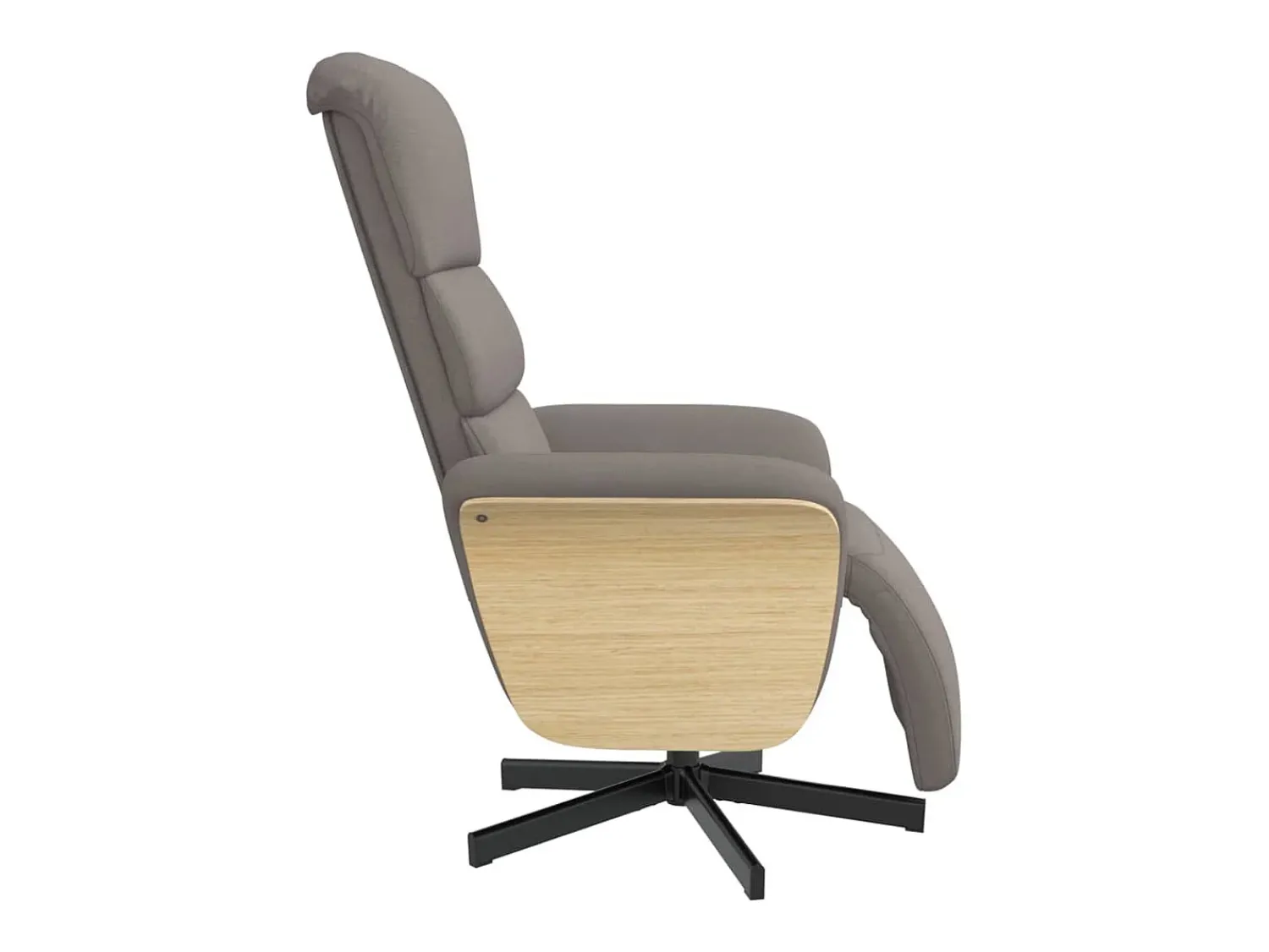 Online Poltrona | Cadeira Relax | Cadeira reclinável com apoio de pés tecido cinzento-acastanhado SHL289771 Taupe